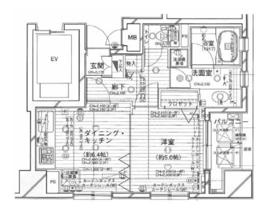 デュオ・スカーラ中野坂上　504号室　間取り