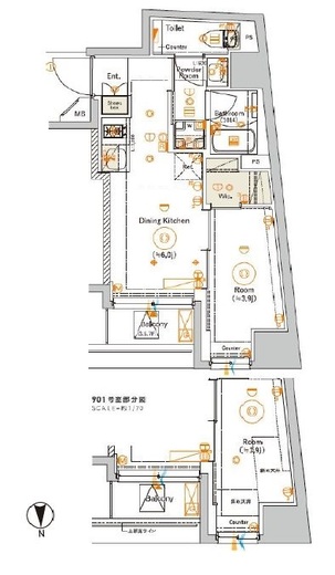SYFORME NAKANO (シーフォルム中野)　301号室　間取り