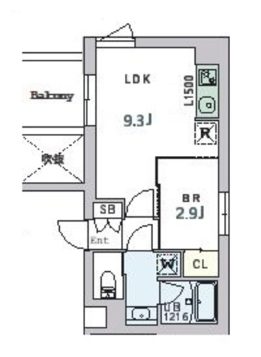 グランデュオ中野6 (GranDuo Nakano6)　304号室　間取り