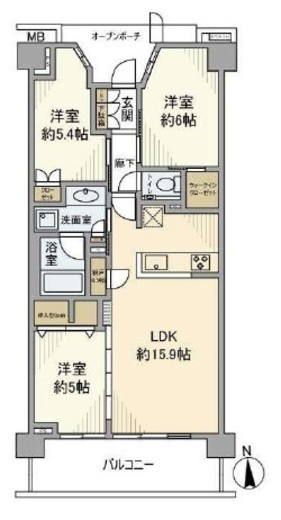 プラウド練馬中村橋マークス　503号室　間取り