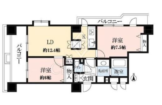 ドゥーエ練馬　606号室　間取り