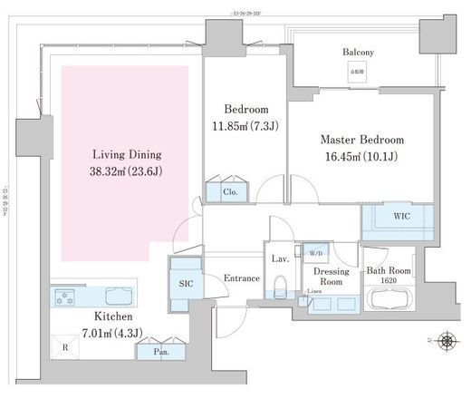 中野ステーションレジデンス　2601号室　間取り