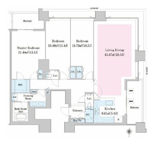 中野ステーションレジデンス　2905号室　間取り