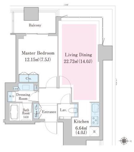中野ステーションレジデンス　720号室　間取り