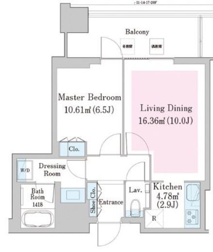 中野ステーションレジデンス　2012号室　間取り