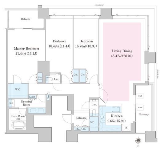 中野ステーションレジデンス　2405号室　間取り