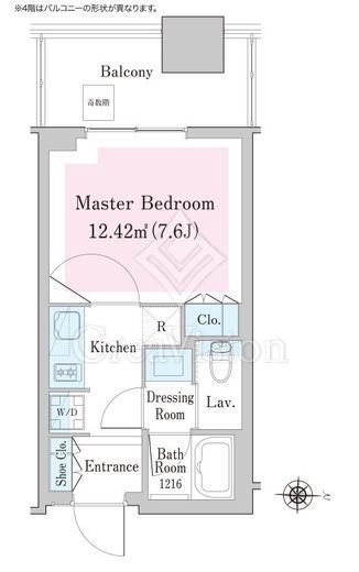 中野ステーションレジデンス　617号室　間取り