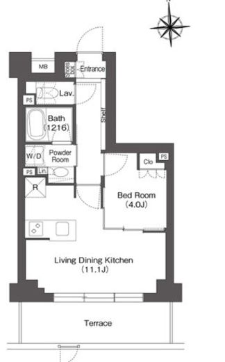 バウスステージ練馬豊玉　102号室　間取り