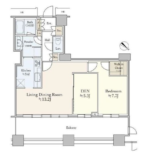 芝浦アイランド ケープタワー　4102号室　間取り