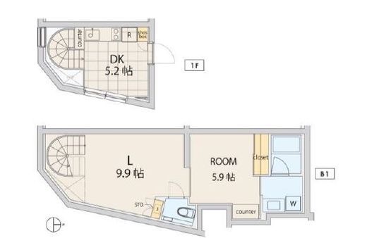 エスセナーリオ中野中央　101号室　間取り