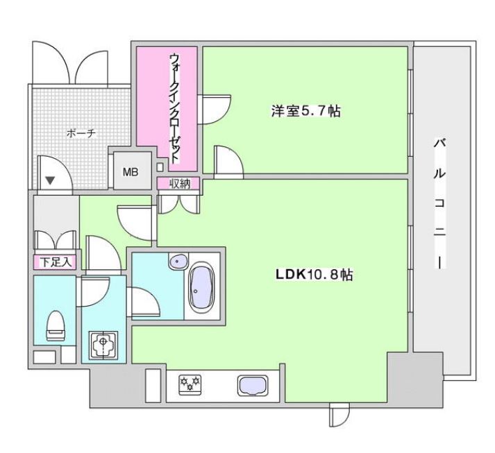 エステムプラザ品川駅前5ｔｈＡｖｅｎｕｅ　1101号室　間取り