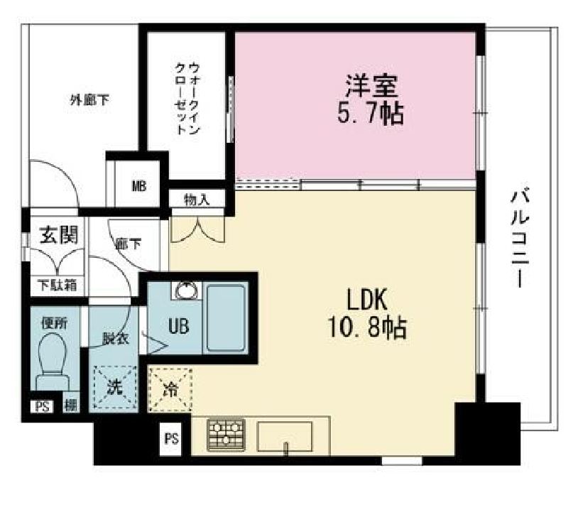 エステムプラザ品川駅前5ｔｈＡｖｅｎｕｅ　1101号室　間取り