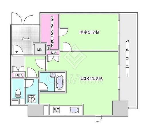 エステムプラザ品川駅前5th Avenue　1101号室　間取り