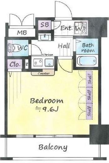 エステムプラザ品川駅前5th Avenue　902号室　間取り