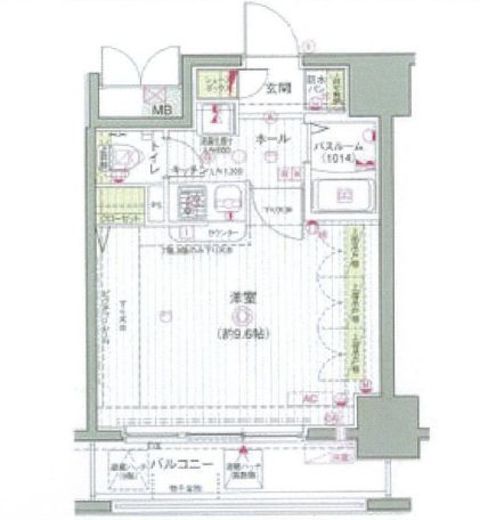 エステムプラザ品川駅前5th Avenue　5F1号室　間取り