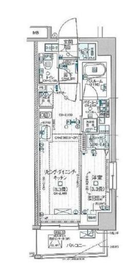 デュオステージ中野　205号室　間取り