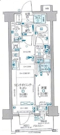 デュオステージ中野　403号室　間取り