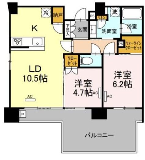 セントラルレジデンス東中野　603号室　間取り