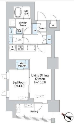 イストワール阿佐ヶ谷　206号室　間取り