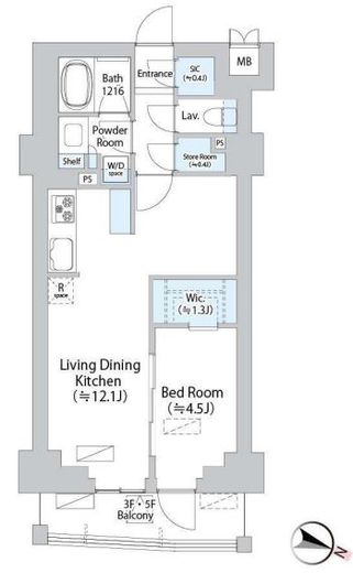 イストワール阿佐ヶ谷　208号室　間取り