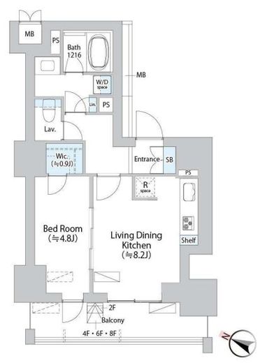 イストワール阿佐ヶ谷　303号室　間取り