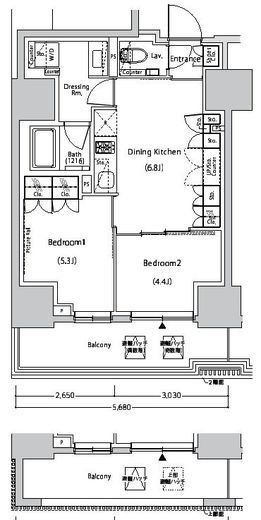 ザ・パークハビオ新中野　205号室　間取り