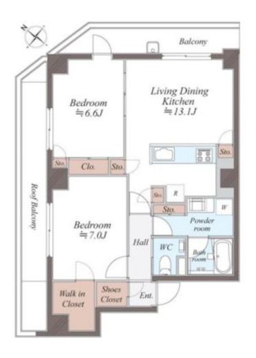 SYMPHONY MARE (シンフォニーマーレ)　702号室　間取り