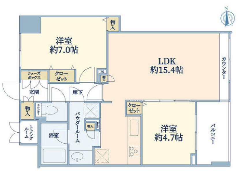 東新宿レジデンシャルタワー　505号室　間取り