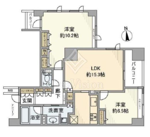 東新宿レジデンシャルタワー　1110号室　間取り