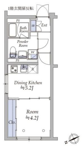 アトリオフラッツ中野新井薬師　206号室　間取り