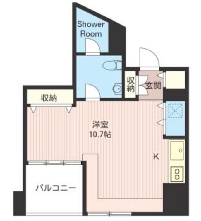 エスティメゾン麻布永坂　601号室　間取り