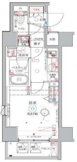 クレヴィスタ中野新橋Ⅱ　803号室　間取り