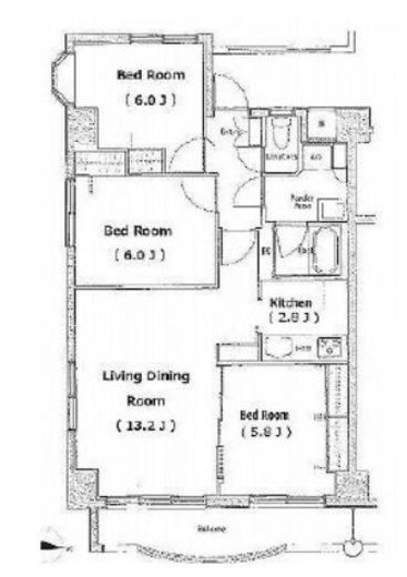 SOCIETY NAKANO FUJIMICHO (ソサエティ中野富士見町)　401号室　間取り