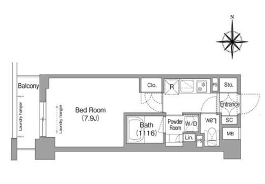 メトロステージPLUS中野弥生町　109号室　間取り