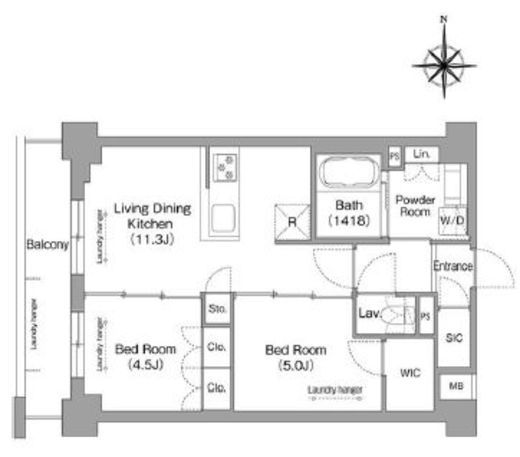 メトロステージPLUS中野弥生町　506号室　間取り