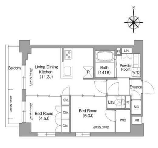 メトロステージPLUS中野弥生町　701号室　間取り