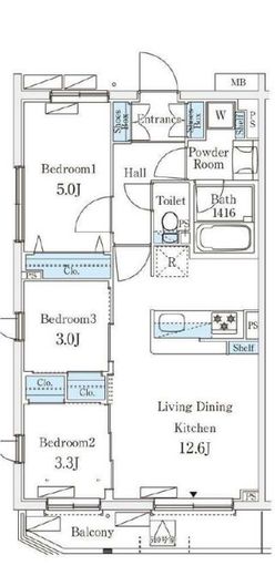 テラス杉並方南町　111号室　間取り