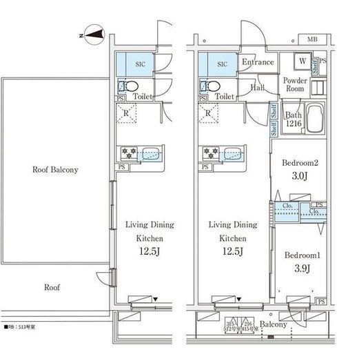 テラス杉並方南町　513号室　間取り
