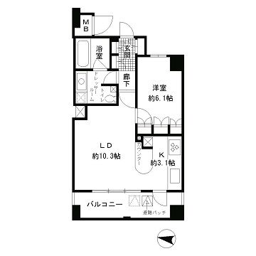 ガーネットコート四谷　905号室　間取り