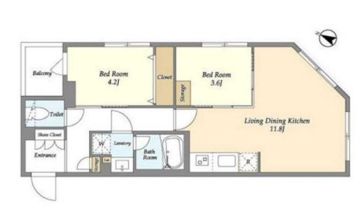 ウェルスクエア中野富士見町　403号室　間取り