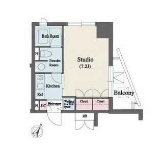 MFPR代々木タワー　608号室　間取り