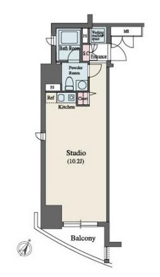 MFPR代々木タワー　707号室　間取り