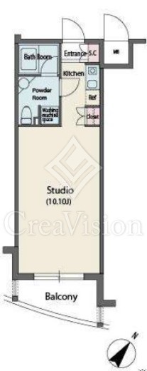 MFPR代々木タワー　703号室　間取り