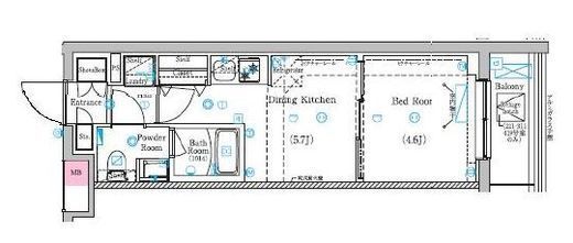 ラフィスタ鷺ノ宮　138号室　間取り
