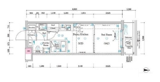 ラフィスタ鷺ノ宮　309号室　間取り