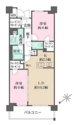 ParkGrace荻窪　203号室　間取り