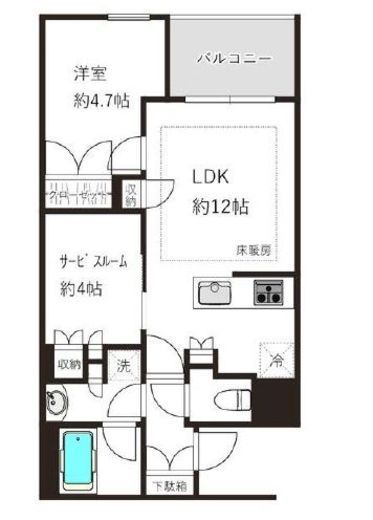 サンウッド浜田山　505号室　間取り