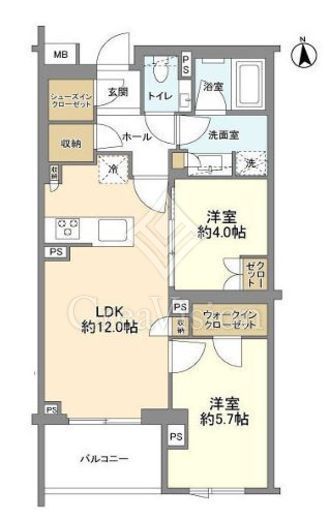 サンウッド浜田山　602号室　間取り