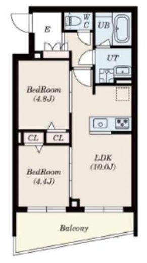 S-RESIDENCE高井戸EAST (エスレジデンス高井戸イースト)　405号室　間取り
