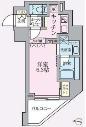 ARKMARK中野(アークマーク中野)　603号室　間取り